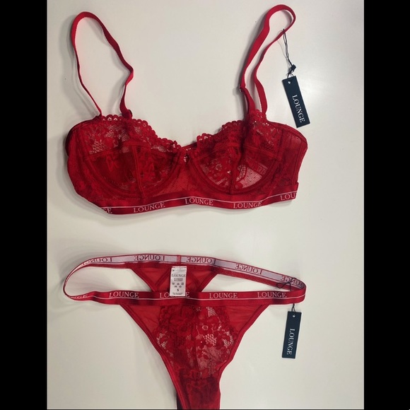 Lounge Intimates Sleepwear Red Lace Lounge Blossom Balcony